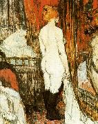 Henri De Toulouse-Lautrec Weiblicher akt vor der Spiegel oil